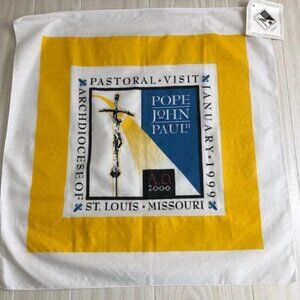 Vintage Pope John Paul Official Papal Visit Cloth